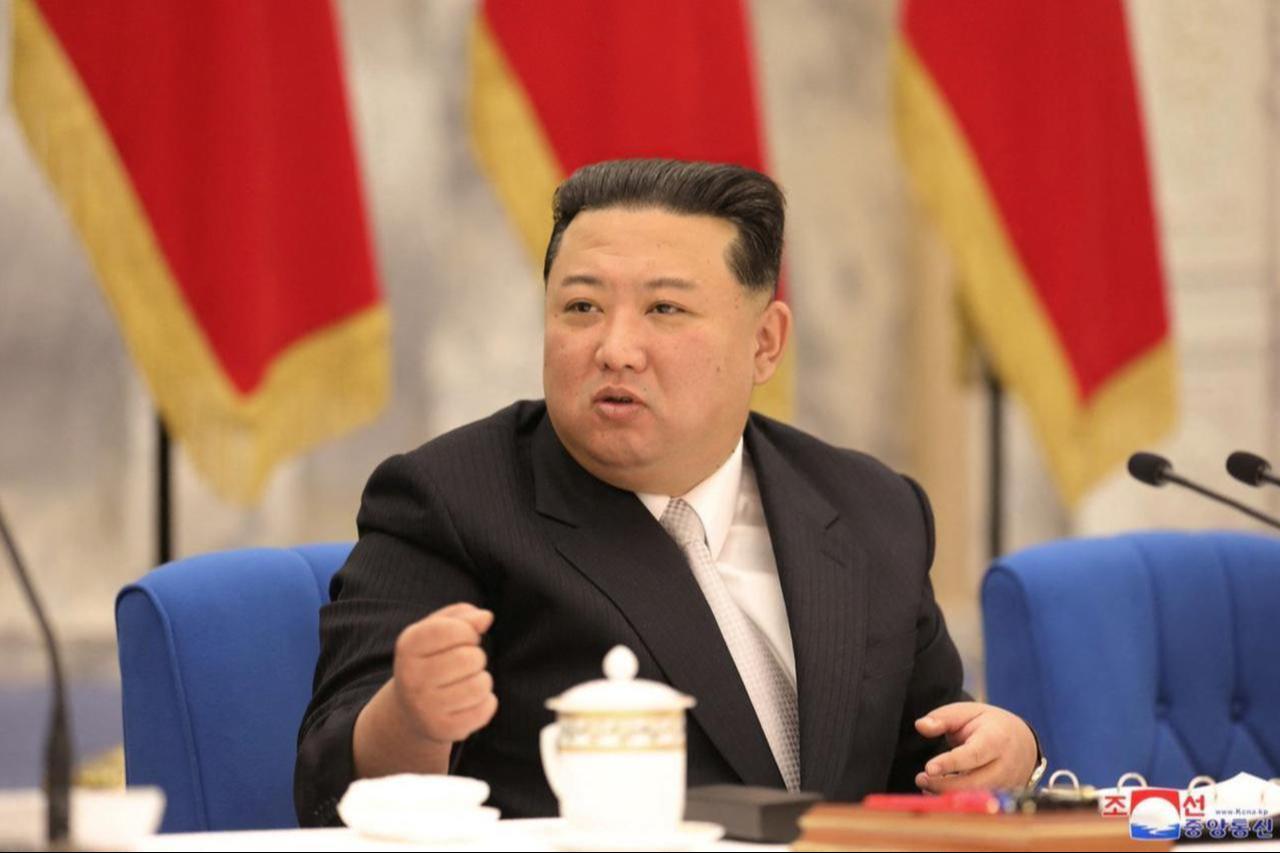 North Korean leader Kim Jong Un holds the Third Enlarged Meeting of Eighth Central Military Commission of the Workers Party of Korea (WPK) in Pyongyang, North Korea, on June 24, 2022. (Photo via KCNA)
