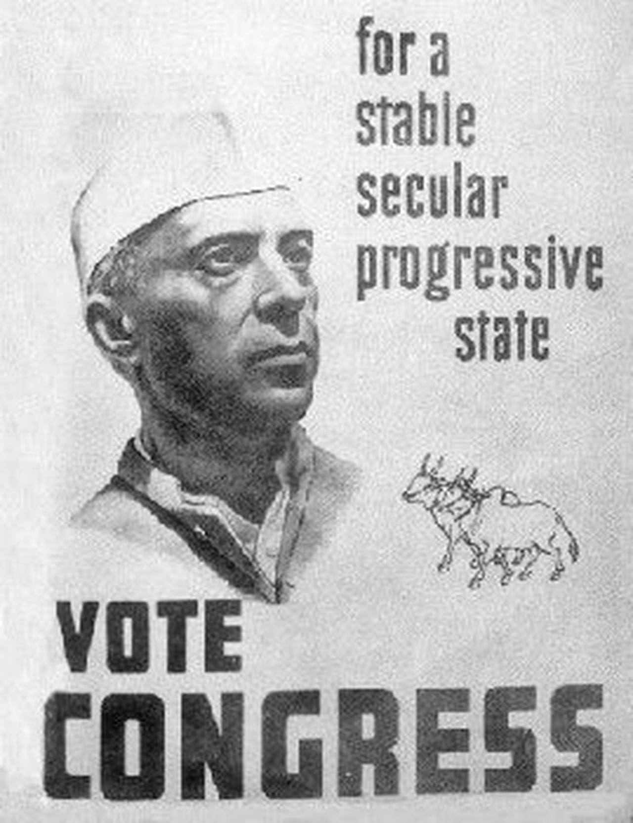 Nehru as the main campaigner of the Indian National Congress, 1951–52 elections. (via Indian National Congress)