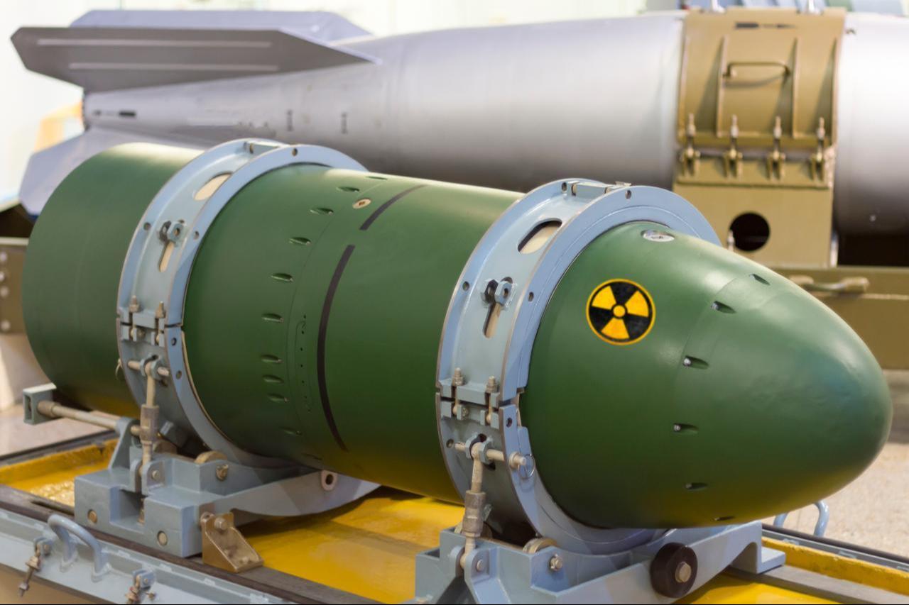 A nuclear warhead on the stand, date and time undisclosed. (Adobe Stock Photo)