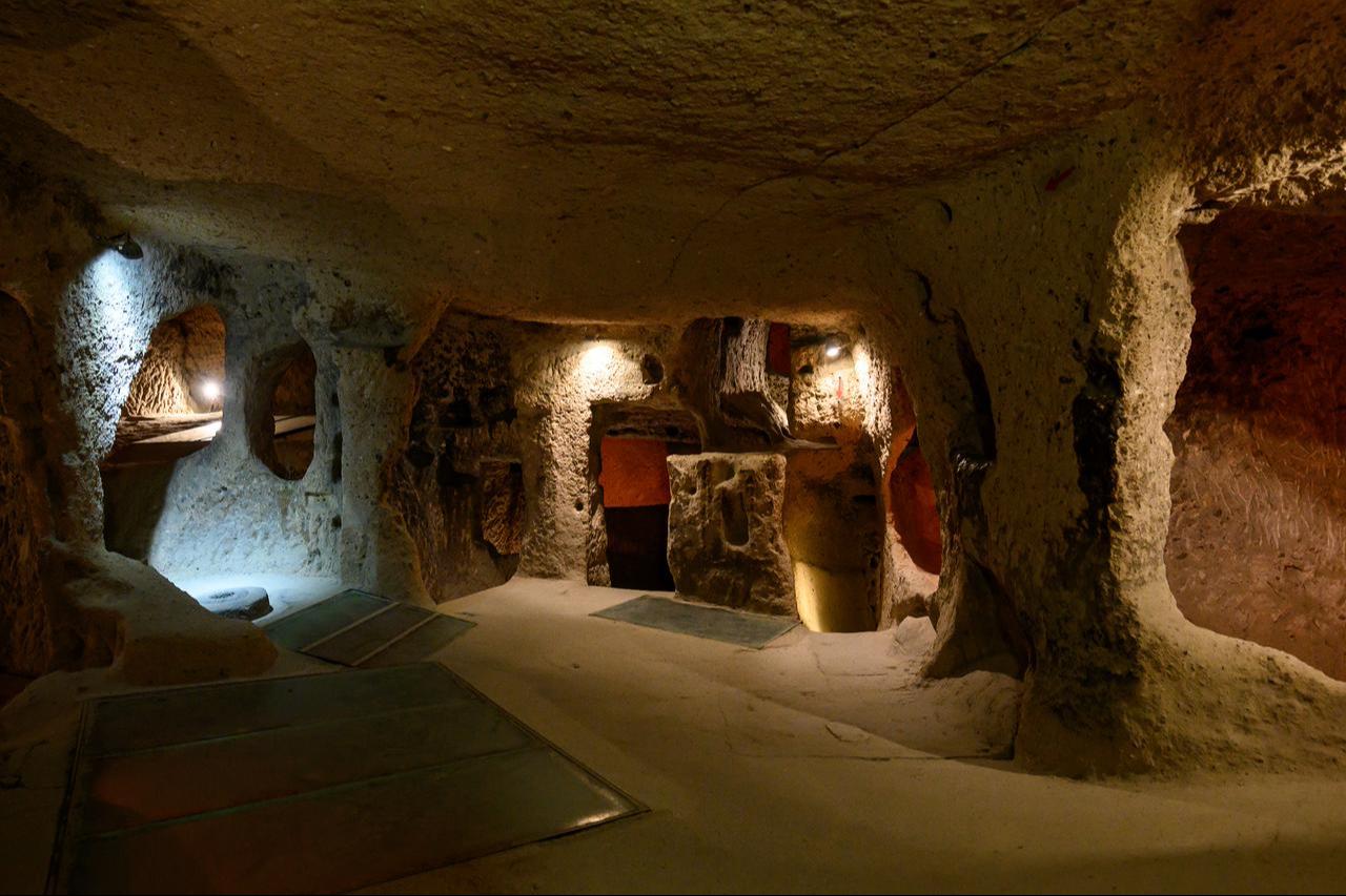 Ancient multi-level underground cave city of Kaymakli in Cappadocia, Nevsehir, Türkiye, Dec. 10, 2021. (Adobe Stock Photo)