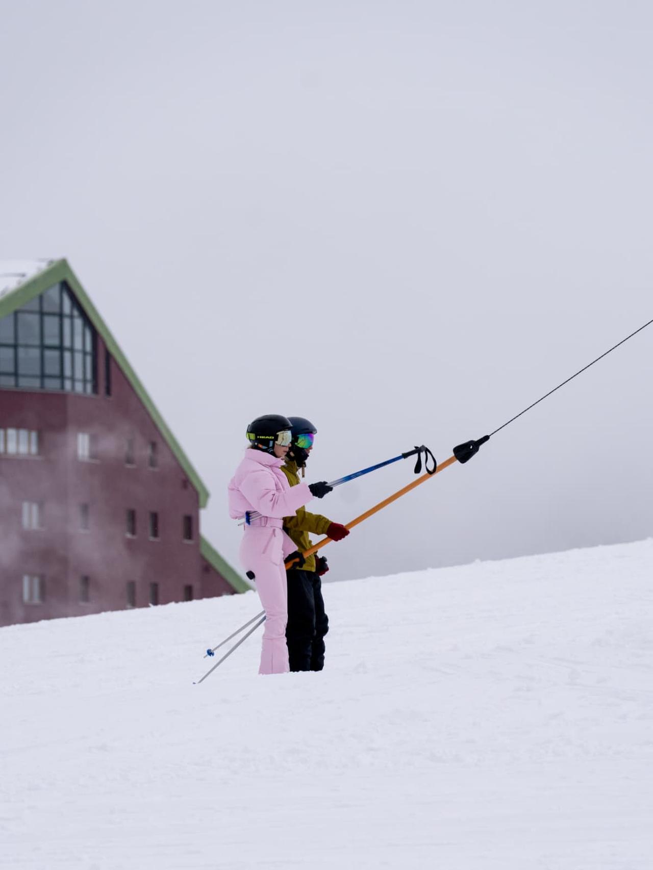 International content creators explore Uludag’s winter sports facilities as part of Türkiye’s tourism promotion campaign. Bursa, Türkiye, February 26, 2026. (Türkiye Tourism Promotion and Development Agency/ AA Photo)
