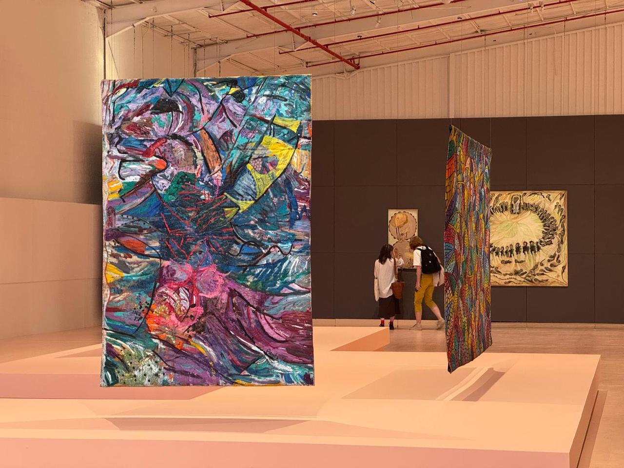 The "Diriyah Contemporary Art Biennale," organized for the third time this year by the Diriyah Biennale Foundation under the leadership of the Saudi Ministry of Culture, welcomes art enthusiasts in Riyadh’s JAX District in Saudi Arabia, Jan. 30, 2026. (AA Photo)