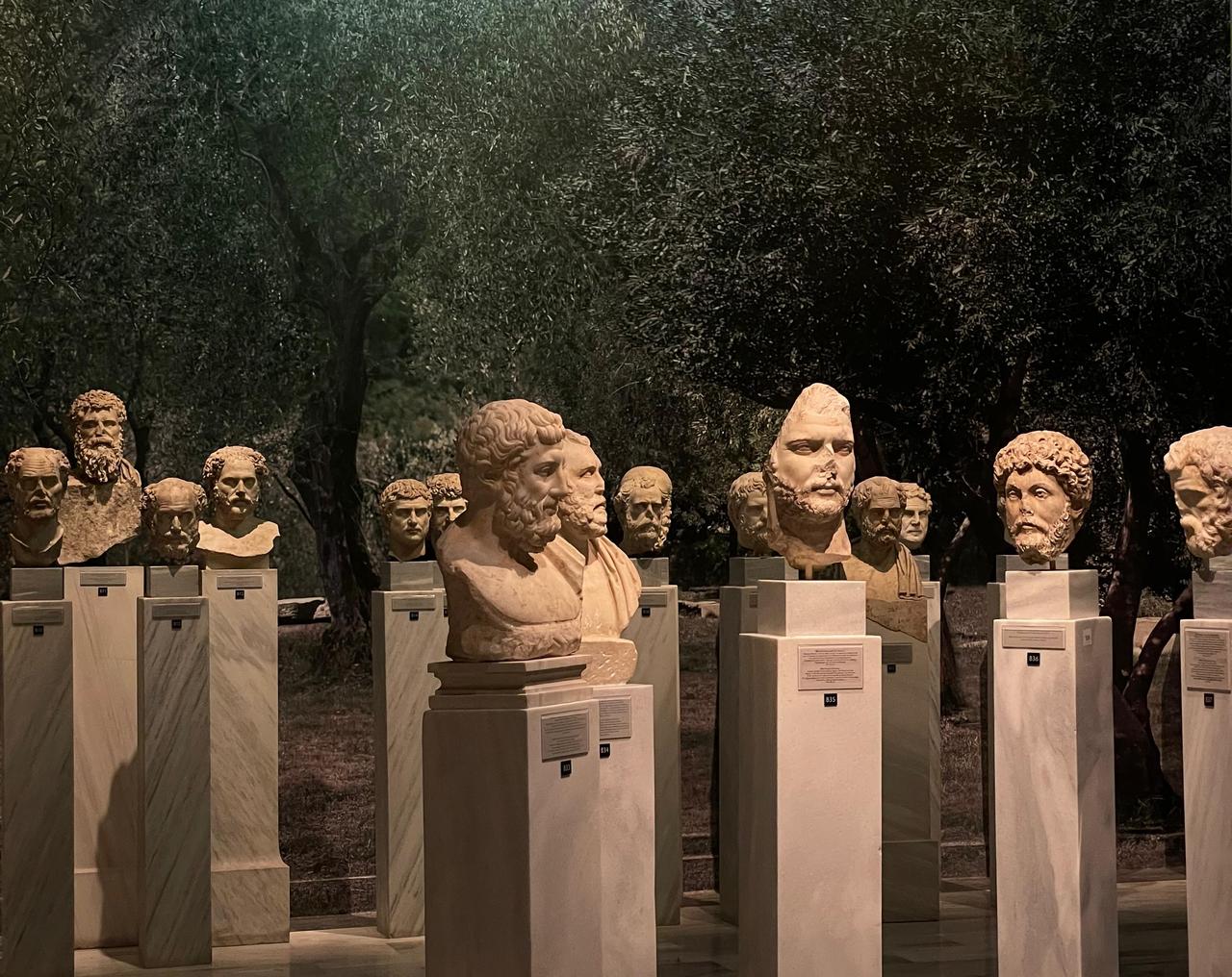 A gallery of marble portrait busts arranged on pedestals inside the National Archaeological Museum in Athens, Greece, July 24, 2025. (Photo by Koray Erdogan/Türkiye Today)
