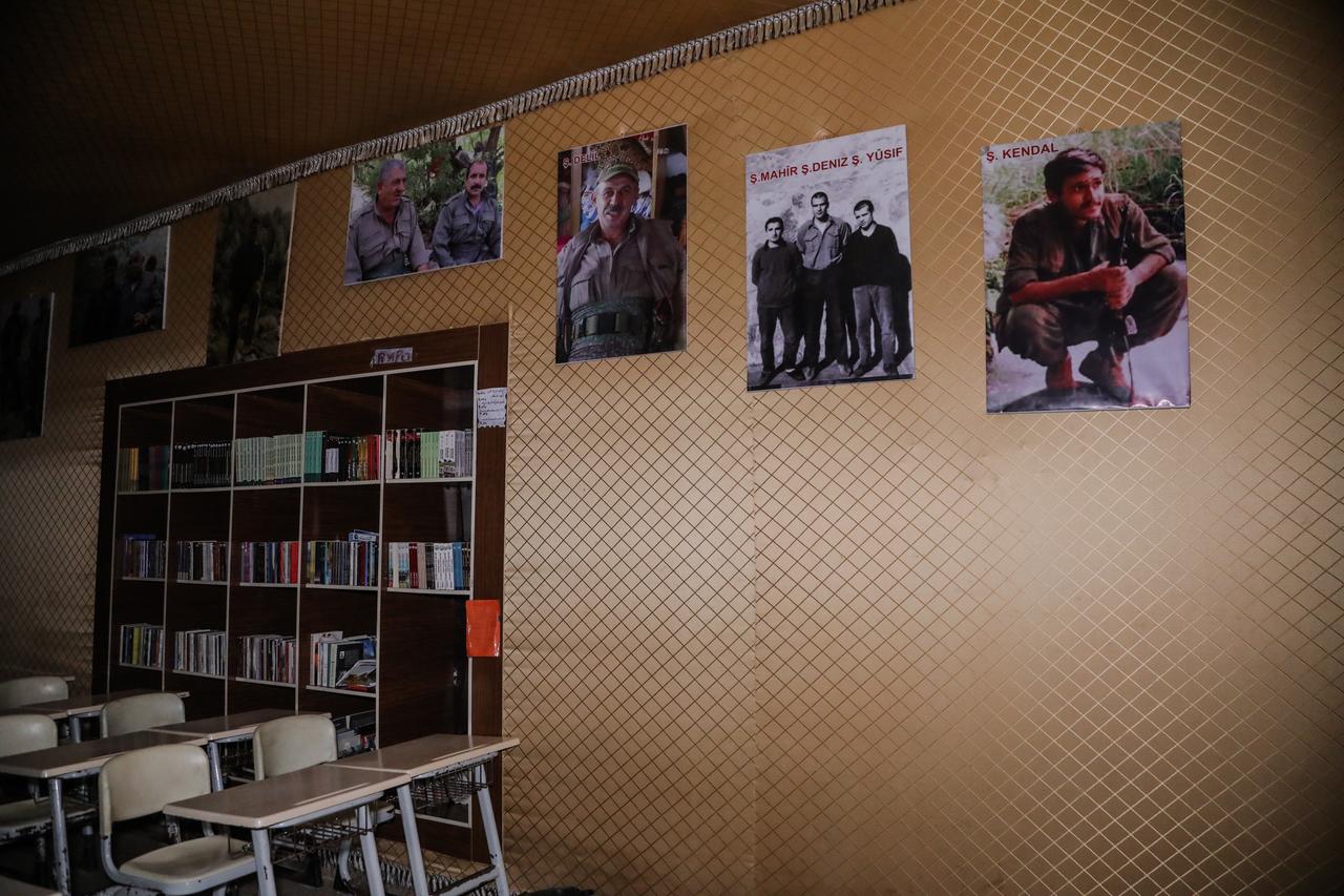A view of the three-story “underground city,” built by the terrorist organization YPG, operating under the name SDF, beneath a mountain in the town of Sirrin, which is part of the Ayn al-Arab region and connected by numerous tunnels, uncovered in Syria on January 27, 2026. (AA Photo)