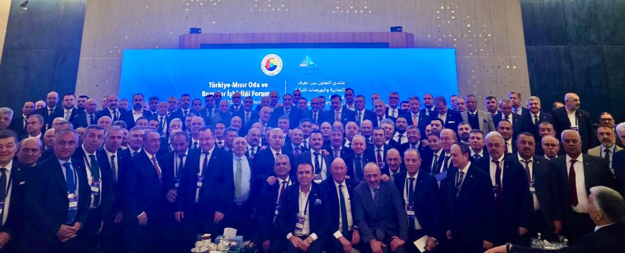 The "Türkiye-Egypt Chambers and Commodity Exchanges Cooperation Forum" was at the Turkish Rixos Hotel in the coastal city of El Alamein in northern Egypt. (AA Photo)