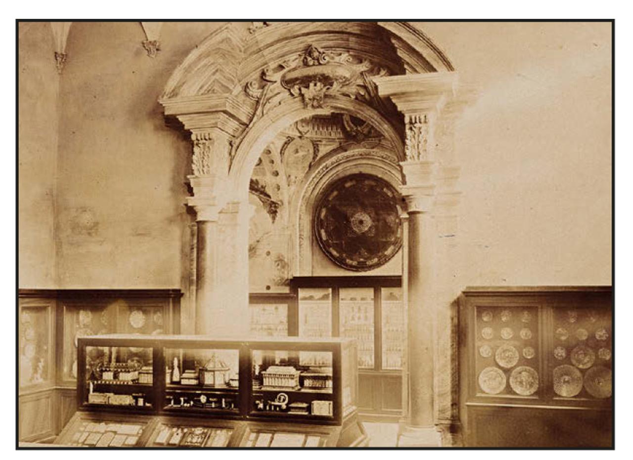 The leather sofra displayed in the former monastery of Classe in Ravenna, where the object became part of the National Museum collection after 1885. (Image via Elisa Emaldi/Associazione Iasos di Caria Bulletin)