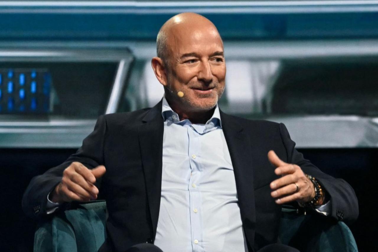 Amazon's founder and owner of Washington Post Jeff Bezos attends a session of the American Business Forum at the Kaseya Center in Miami, U.S., Nov. 6, 2025. (AFP Photo)