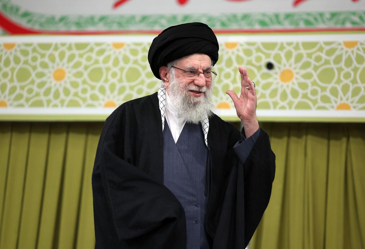 Iran's Supreme Leader Ali Khamenei addresses to the public on the occasion of the 47th anniversary of the Iranian Revolution at his residence in Tehran, Iran, Feb. 1, 2026. (Photo via Iranian Leader Press Office)