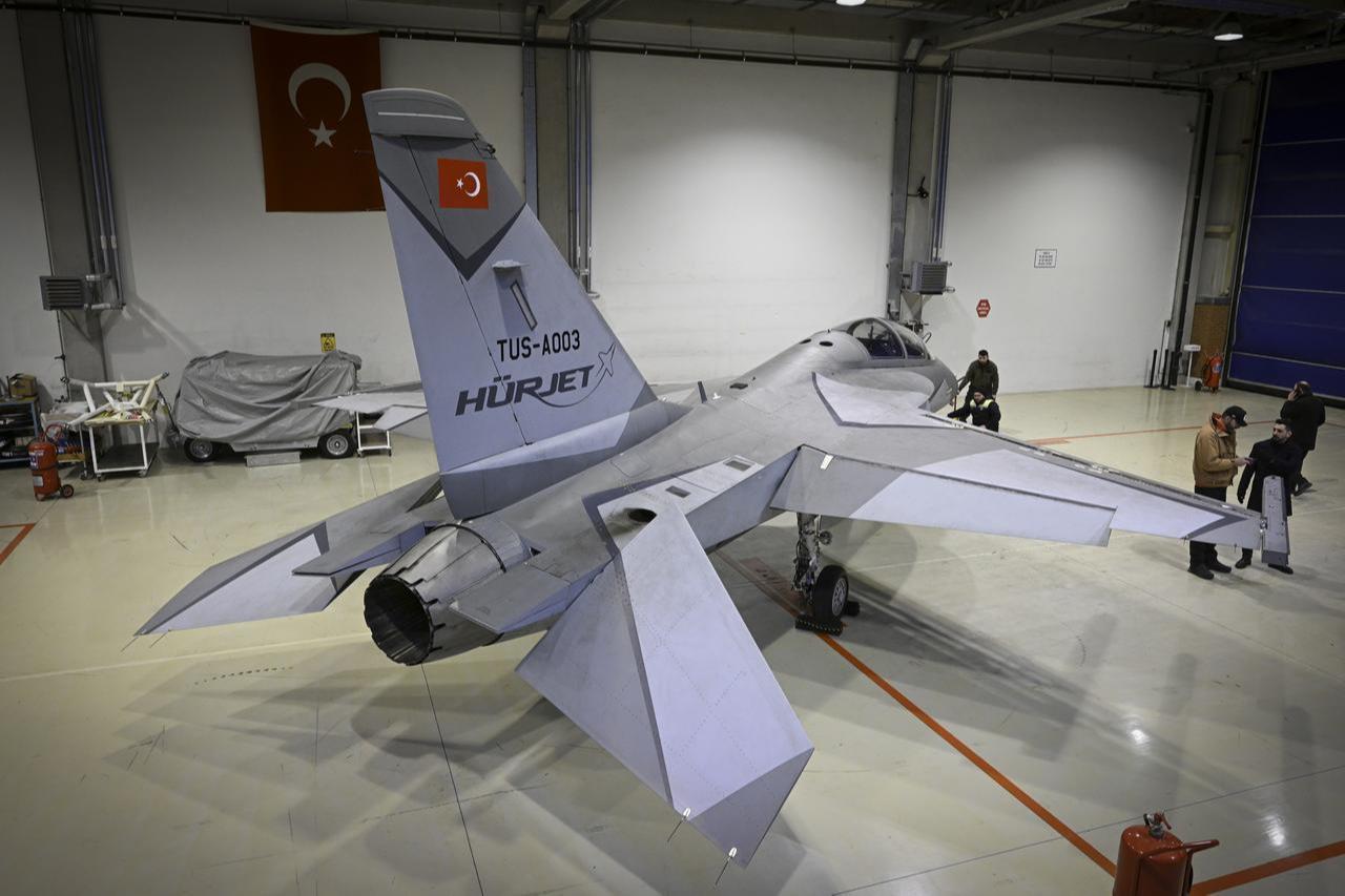 A view of Hurjet aircraft at the Turkish Aerospace Industries (TAI) facilities, in Ankara, Türkiye on December 30, 2025. (AA Photo)