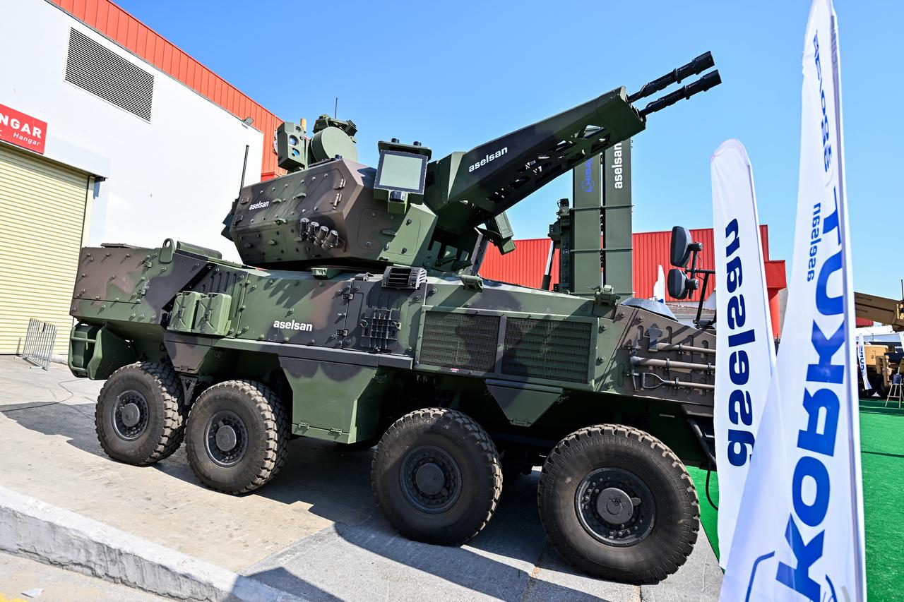 Aselsan's Korkut air defense systems during the 17th International Defense Industry Fair 2025 (IDEF) at Istanbul Expo Center in Istanbul, Türkiye, on July 23, 2025. (AA Photo)