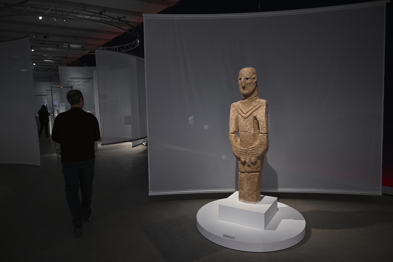 Gobeklitepe, known as the world’s oldest settlement and listed as a UNESCO World Heritage site, and the surrounding Tas Tepeler region are to be introduced with 93 selected artifacts in an exhibition in Germany, presenting the artistic expressions of early settled communities from birth and daily life to death across eight thematic sections, ahead of its opening in Berlin, Germany, Germany, Feb. 5, 2026. (AA Photo)