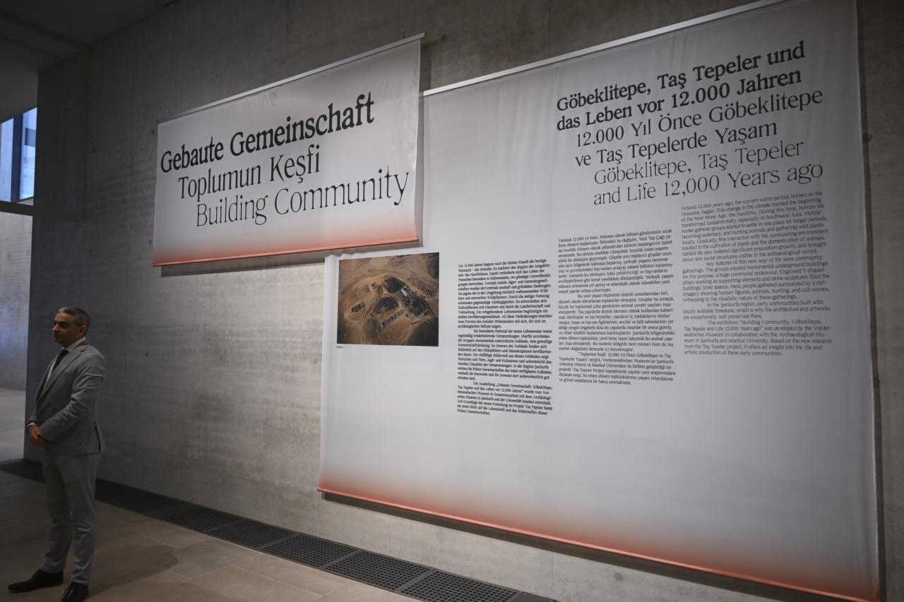 Gobeklitepe, known as the world’s oldest settlement and listed as a UNESCO World Heritage site, and the surrounding Tas Tepeler region are to be introduced with 93 selected artifacts in an exhibition in Germany, presenting the artistic expressions of early settled communities from birth and daily life to death across eight thematic sections, ahead of its opening in Berlin, Germany, Feb. 5, 2026. (AA Photo)