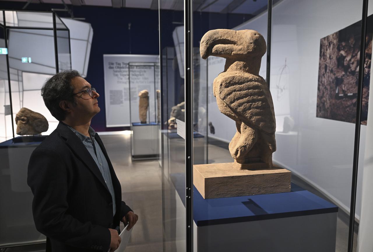 Gobeklitepe, known as the world’s oldest settlement and listed as a UNESCO World Heritage site, and the surrounding Tas Tepeler region are to be introduced with 93 selected artifacts in an exhibition in Germany, presenting the artistic expressions of early settled communities from birth and daily life to death across eight thematic sections, ahead of its opening in Berlin, Germany, Feb. 5, 2026. (AA Photo)
