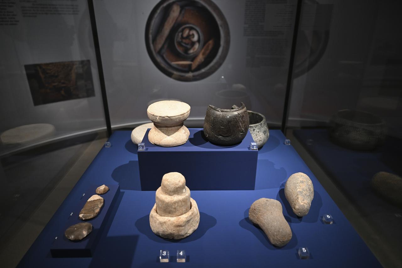 Gobeklitepe, known as the world’s oldest settlement and listed as a UNESCO World Heritage site, and the surrounding Tas Tepeler region are to be introduced with 93 selected artifacts in an exhibition in Germany, presenting the artistic expressions of early settled communities from birth and daily life to death across eight thematic sections, ahead of its opening in Berlin, Germany, Feb. 5, 2026. (AA Photo)