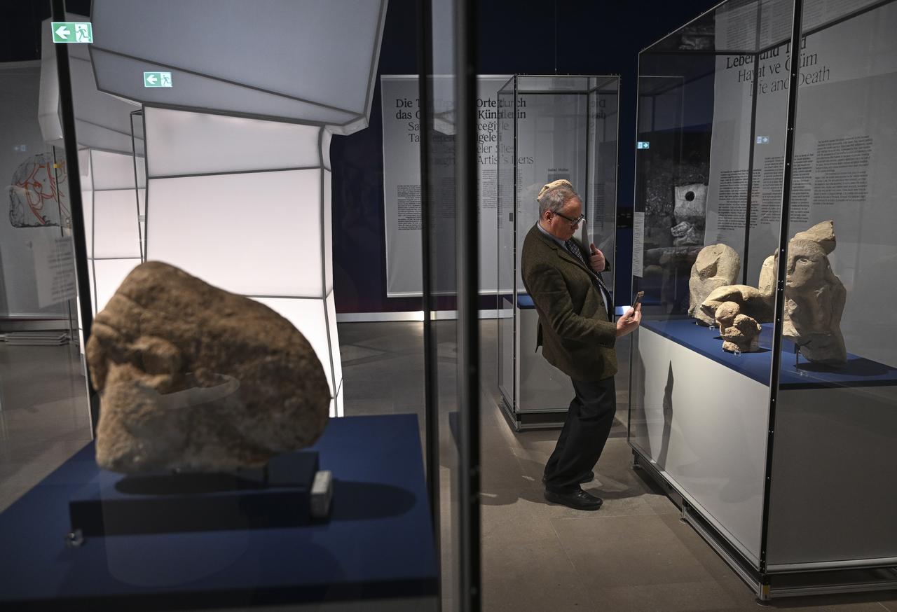 Gobeklitepe, known as the world’s oldest settlement and listed as a UNESCO World Heritage site, and the surrounding Tas Tepeler region are to be introduced with 93 selected artifacts in an exhibition in Germany, presenting the artistic expressions of early settled communities from birth and daily life to death across eight thematic sections, ahead of its opening in Berlin, Germany, Feb. 5, 2026. (AA Photo)