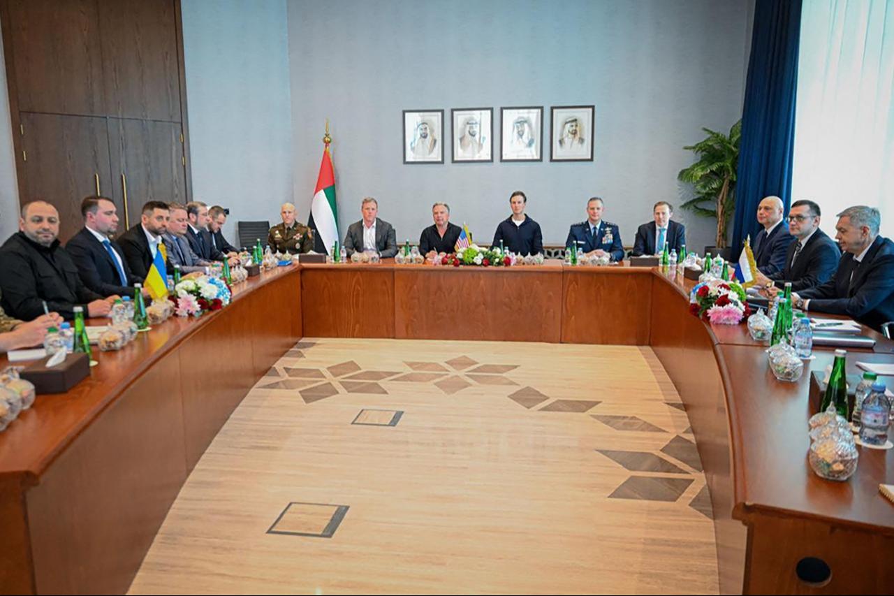 First day of the second round of trilateral talks between delegates from Russia, Ukraine, and the US which began in Abu Dhabi, United Arab Emirates on February 4, 2026. (MOFA/AFP Photo)