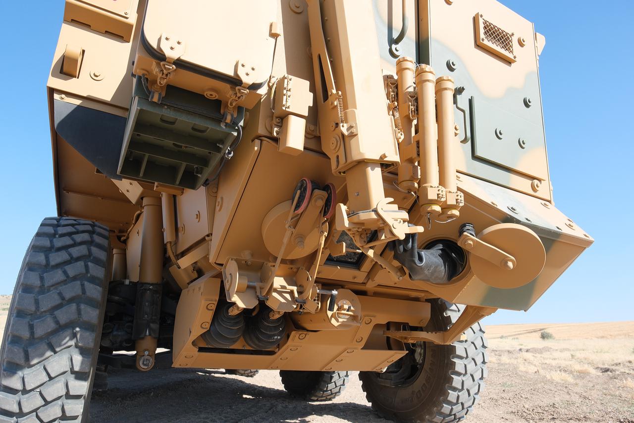 The PARS 8x8 Scout CBRN Reconnaissance Vehicle showcases its capabilities at an undisclosed time and location. (Photo via X/@FNSS_Savunma)