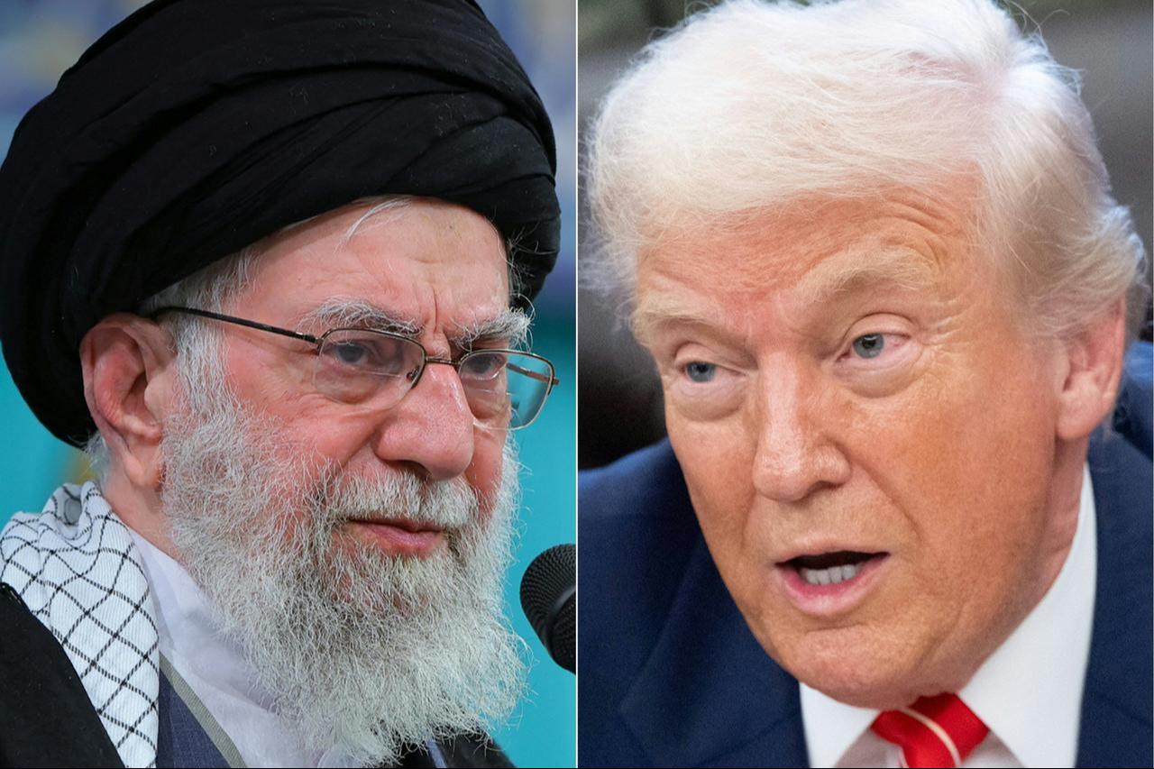 Photo combination shows, L/R, Iran's Supreme Leader Ayatollah Ali Khamenei, US President Donald Trump, February 4, 2026. (AFP Photo)