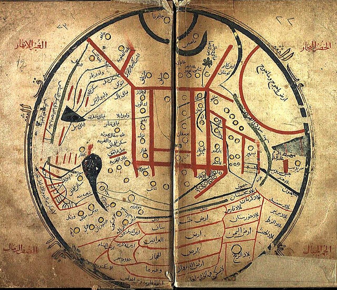 Map from Mahmud al-Kashgari's Diwan, 11th century. (Image via Wikimedia)