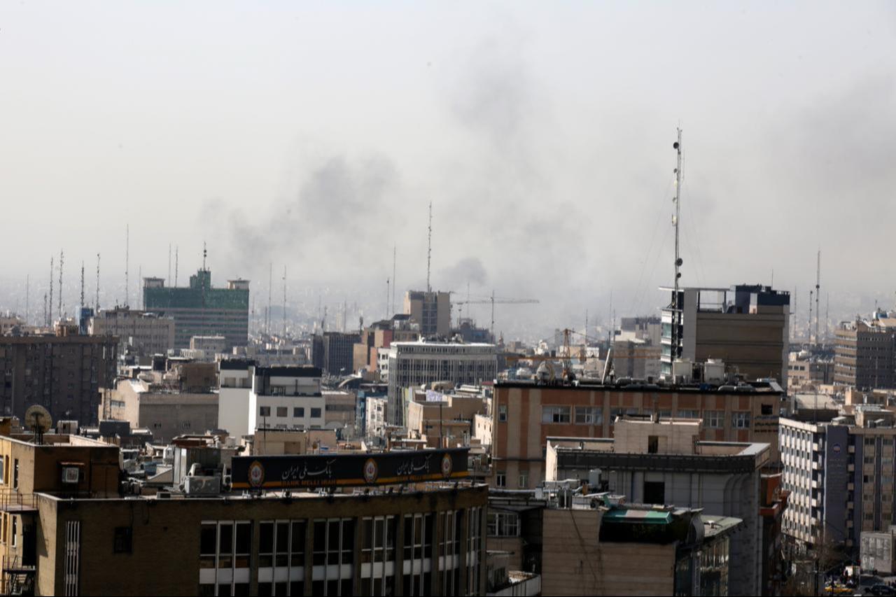 Smoke rises over the city center after an explosion in Tehran, Iran on February 28, 2026. (AA Photo)