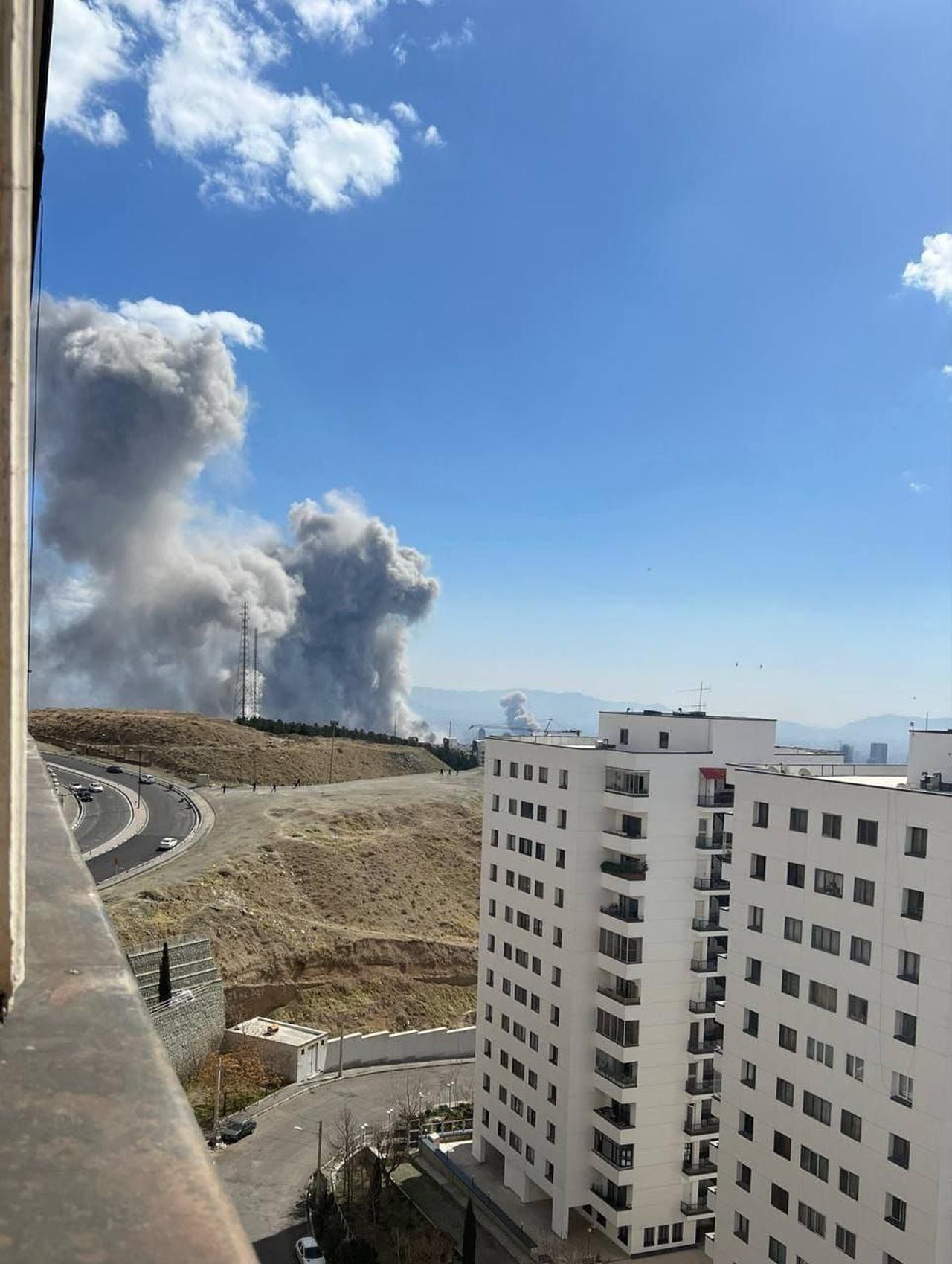 Smoke rises over Tehran as US, Israel strikes continue in Iran, March 1, 2026. (Photo via X)