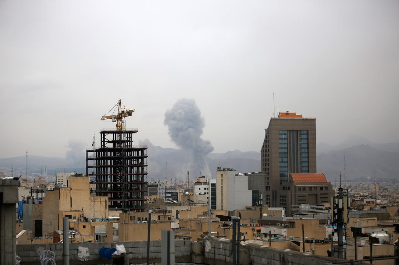 Smoke rises among the residential buildings following an Israeli attack on Tehran, Iran on March 10, 2025. (AA Photo)