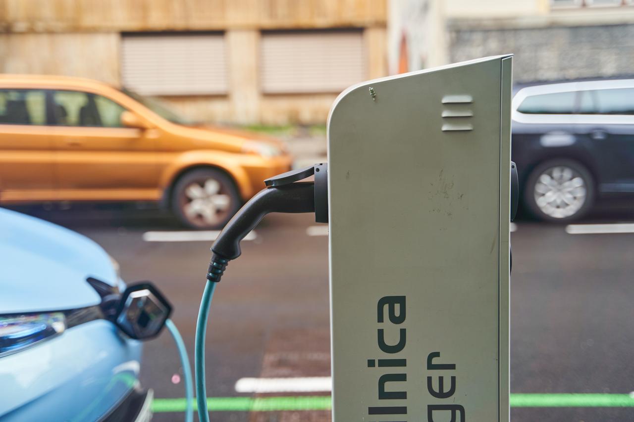 A Renault electric vehicle charges at a public street charging station in Ljubljana, Slovenia, Oct. 10, 2022. (Adobe Stock Photo)