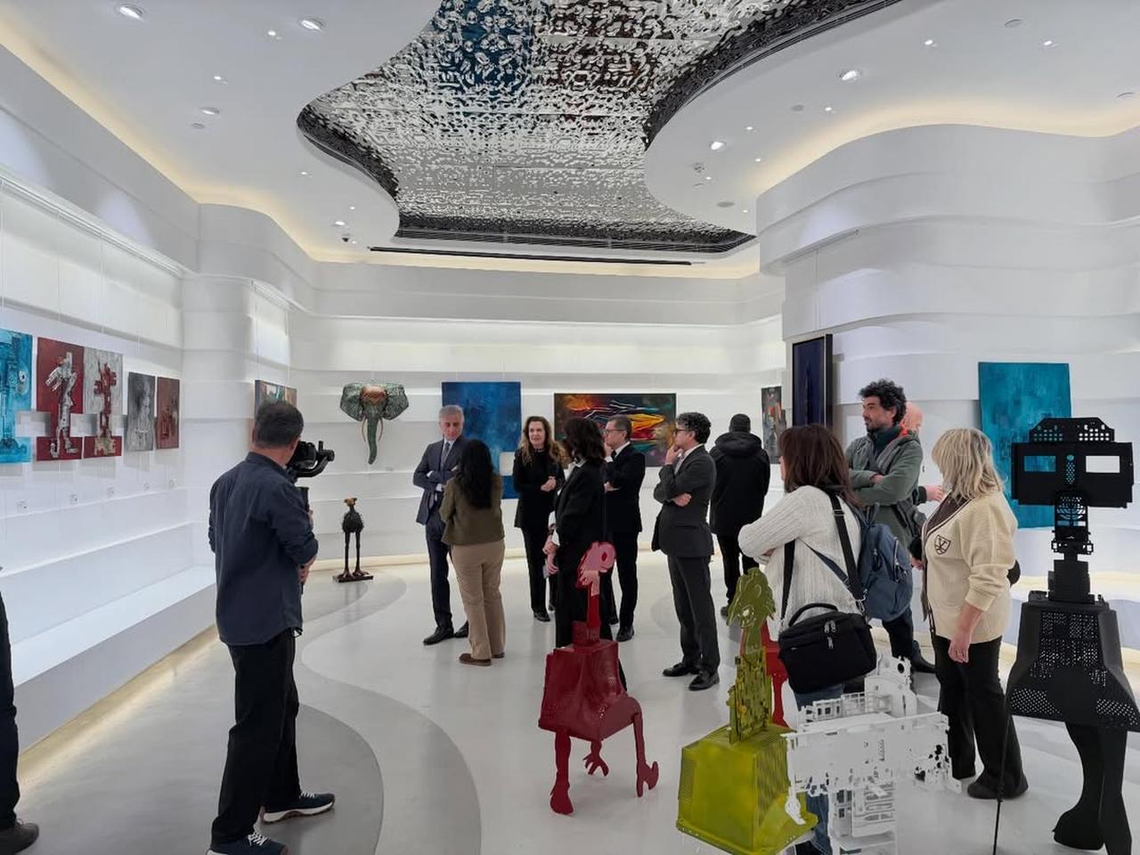 Visitors attend the opening of the “Memory of Transformation” exhibition at Galeri Deniz in Istanbul, Türkiye, March 11, 2026. (Photo via Instagram / @ttlcart)