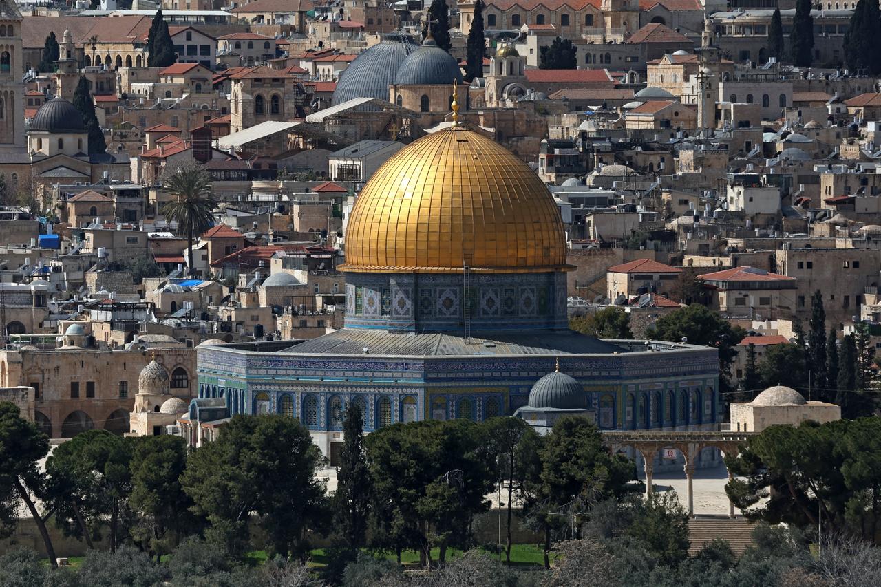 A view of the Aqsa Mosque is pictured in Old City of Jerusalem, March 6, 2026. (AFP Photo)