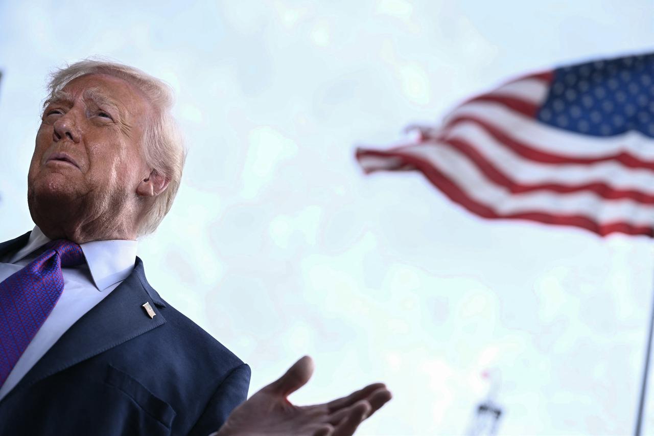 US President Donald Trump speaks to reporters before boarding Marine One as he departs from the South Lawn of the White House in Washington, DC, on March 11, 2026. (AFP Photo)