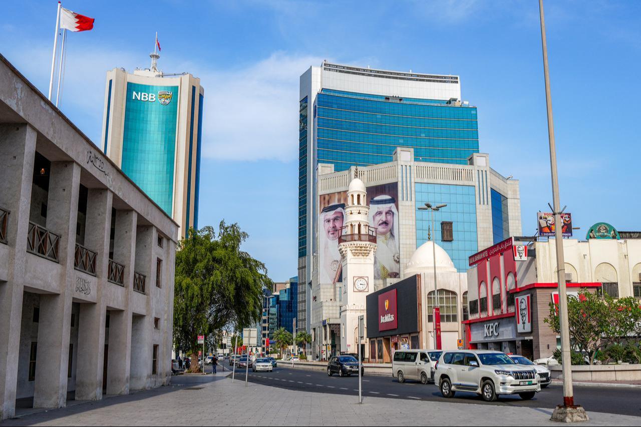 Vehicles move on a road in Bahrain's capital, Manama, on March 11, 2026. (AFP Photo)