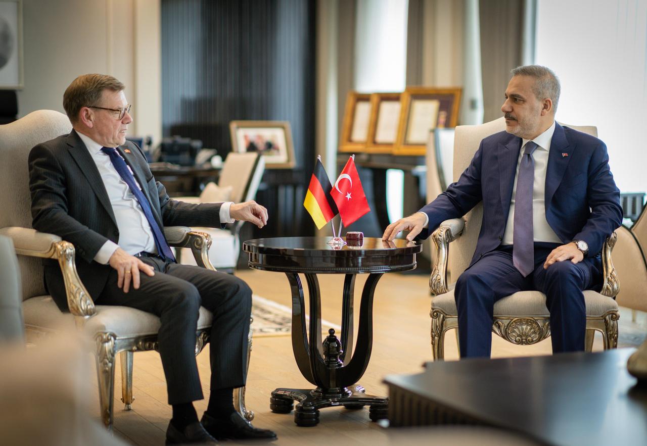 Turkish Foreign Minister Hakan Fidan meets with German Minister for Foreign Affairs Johann David Wadephul in Ankara, Türkiye on March 13, 2026. (AA Photo)