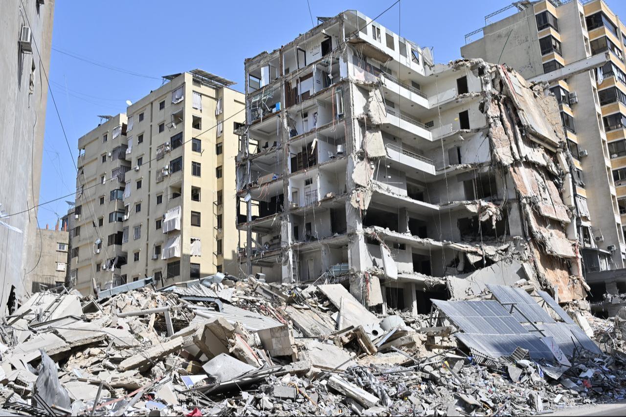 A view of destruction following the Israeli attacks on the Dahieh area of Beirut, Lebanon, on March 12, 2026. (AA Photo)