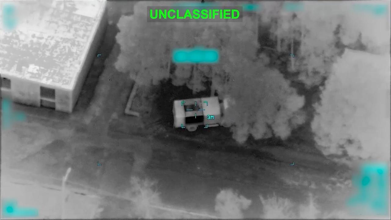 This screen grab, obtained from a video released by the US Central Command on their X account, shows an Iranian mobile missile launcher. (Photo via X/@CENTCOM)