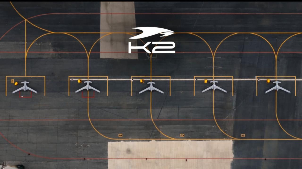 Turkish drone manufacturer Baykar's K2 Kamikaze unmanned aerial vehicles (UAVs) during multi-day flight tests in Türkiye. (IHA Photo)