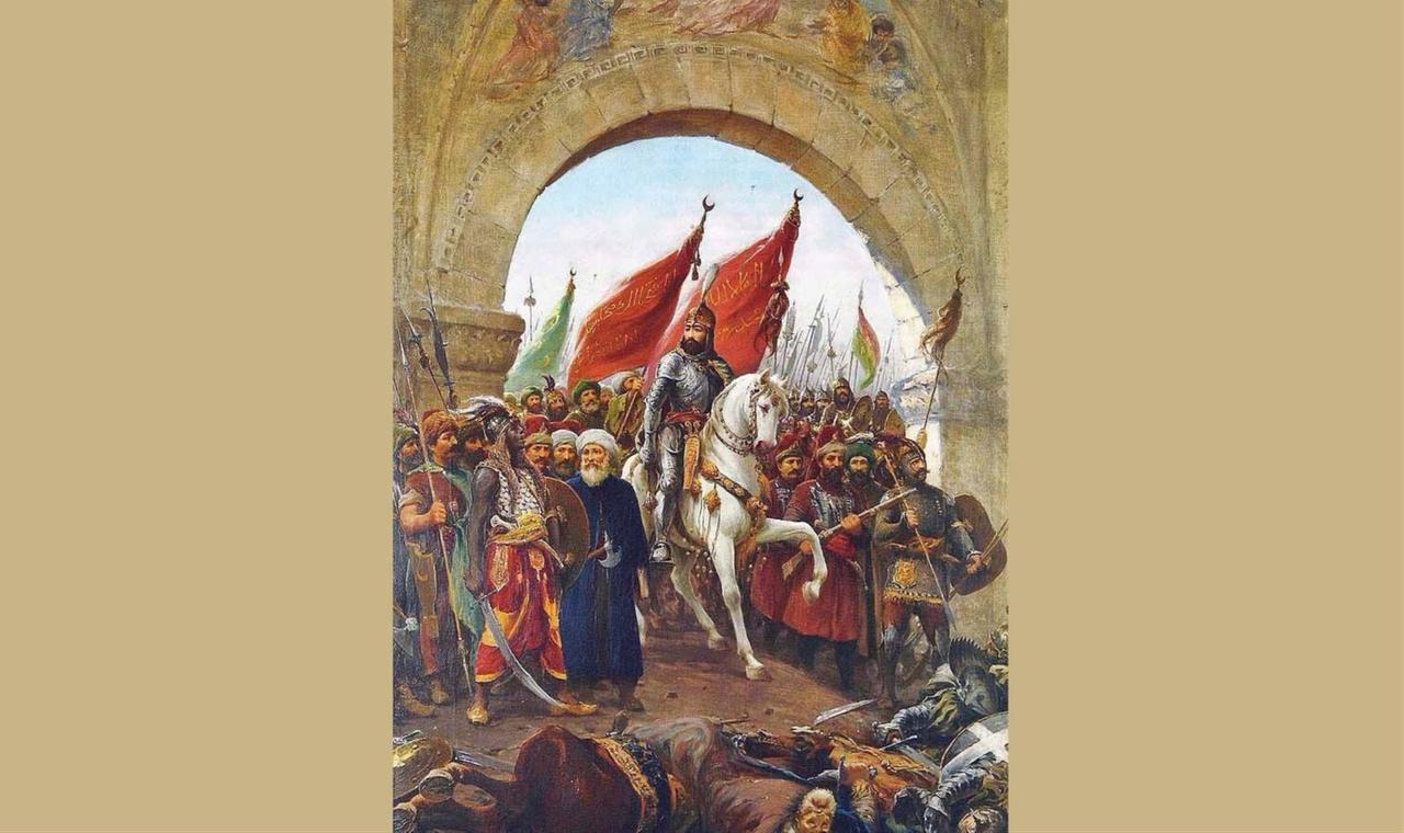 Sultan Mehmed II at the gates of Constantinople (Istanbul) painted in 1903 by the Italian painter Fausto Zonaro. (Photo via National Palaces Painting Museum of Istanbul)