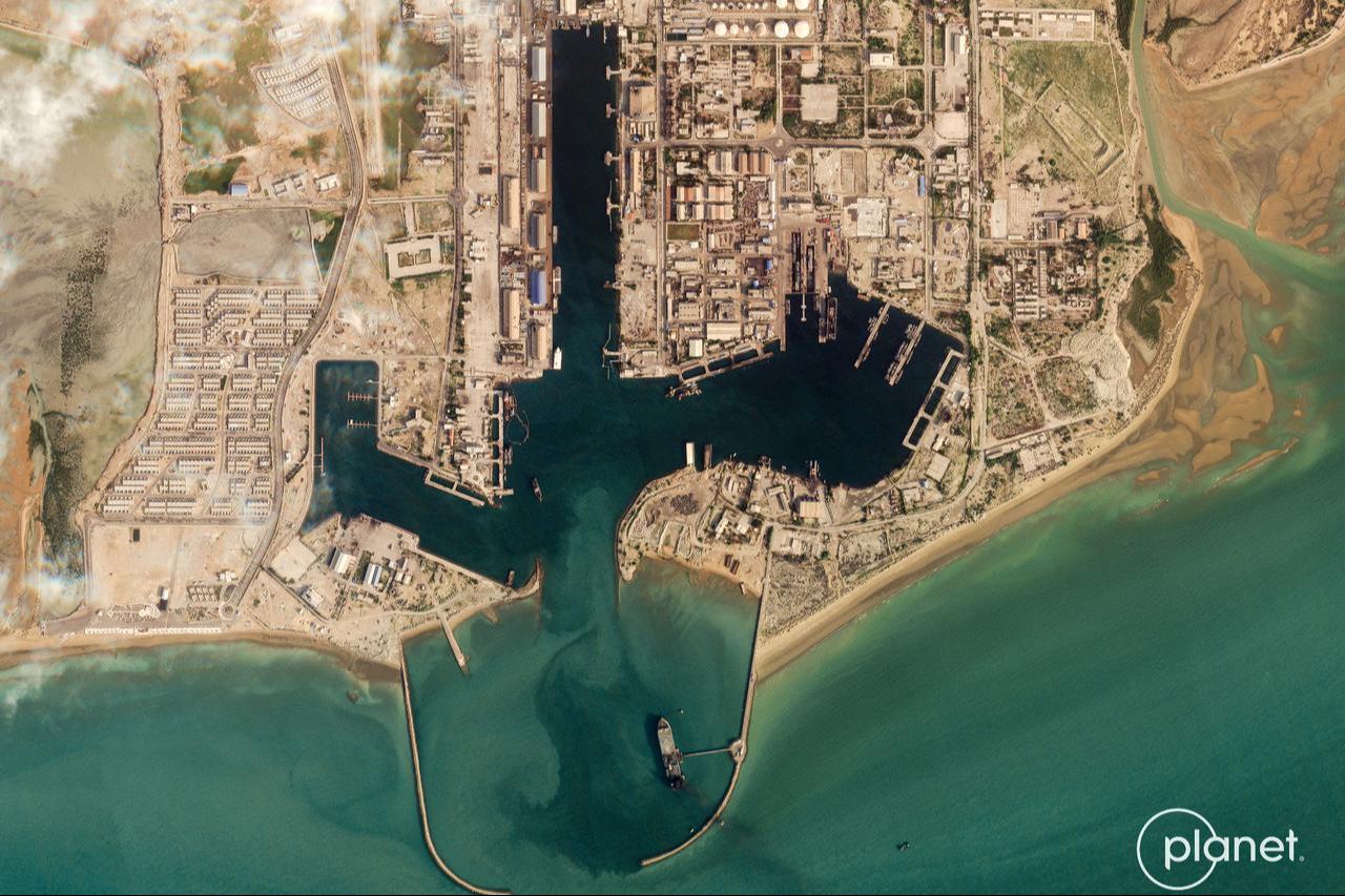 This handout satellite image taken by 2026 Planet Labs PBC shows damage at the military harbour in Iran's southern port of Bandar Abbas along the Strait of Hormuz on March 4, 2026. (AFP Photo)