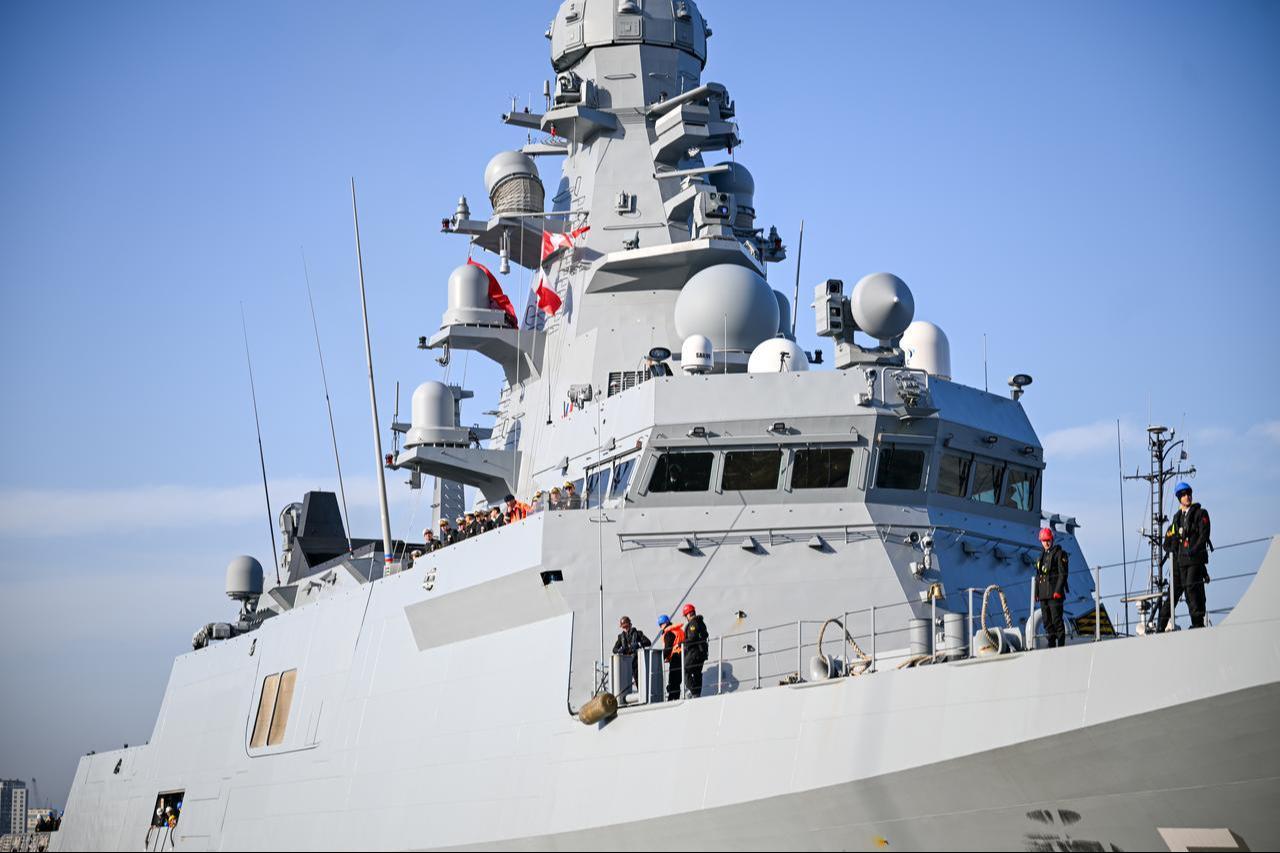 Turkish Navy deploys four vessels, including TCG Orucreis (pictured), for a NATO exercise in Rotterdam, South-Holland, The Netherlands, on February 26, 2026. (AA Photo)