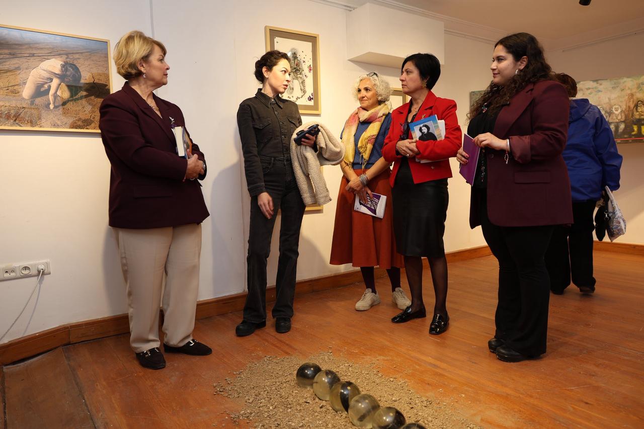 Guests tour artworks during the opening of the “A Breath of Life” exhibition, Bodrum, Türkiye, March 6, 2026. (Photo via Bodrum Municipality)