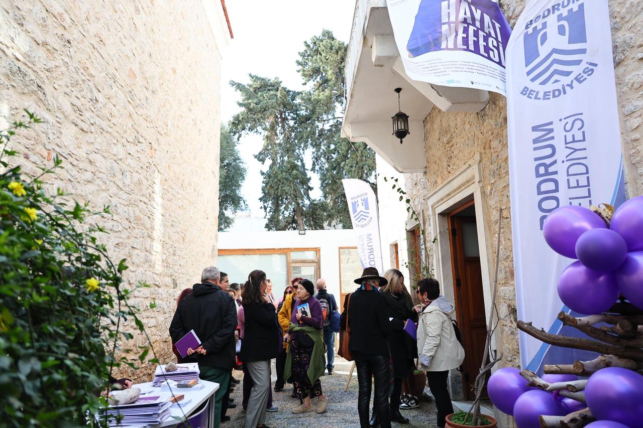 Visitors gather at the opening of the “A Breath of Life” exhibition in Bodrum, held across historic venues, Bodrum, Türkiye, March 6, 2026. (Photo via Bodrum Municipality)