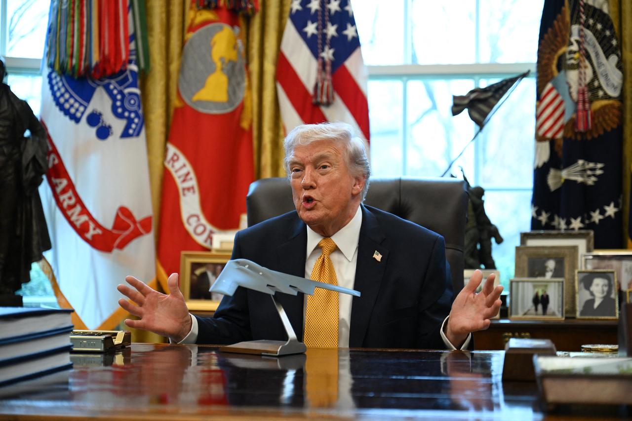 U.S. President Donald Trump speaks after signing an executive order on fraud in the Oval Office at the White House in Washington, DC, on March 16, 2026. (AFP Photo)