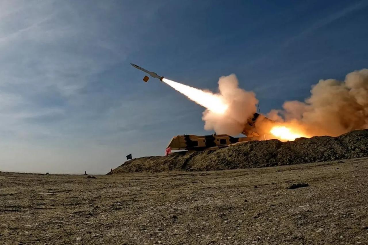 A missile is launched during a military drill in southern Iran, shown in a handout picture provided on 19 January 2024. (AFP Photos)