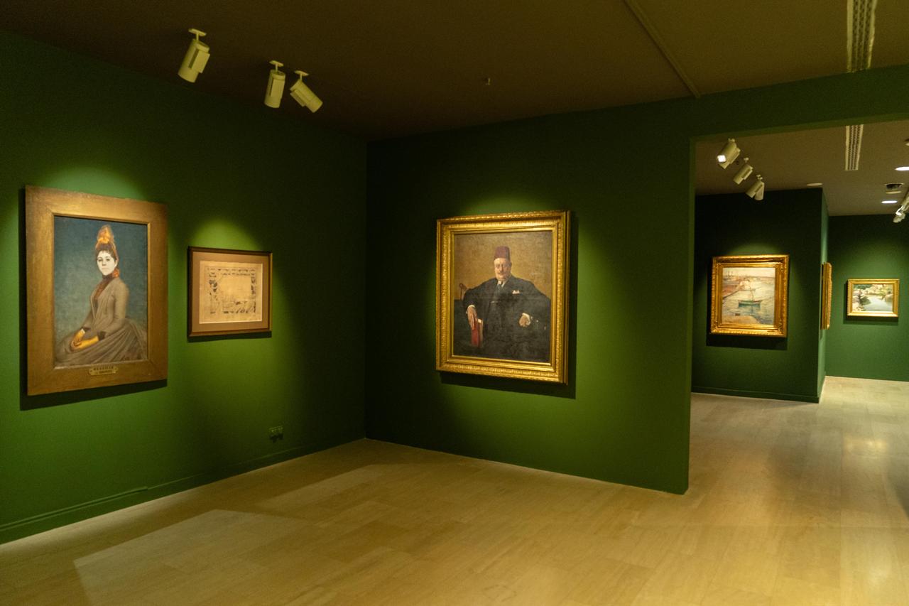 Works from late Ottoman and early Republican periods are exhibited at Sakip Sabanci Museum, Istanbul, Türkiye, March 18, 2026. (AA Photo)