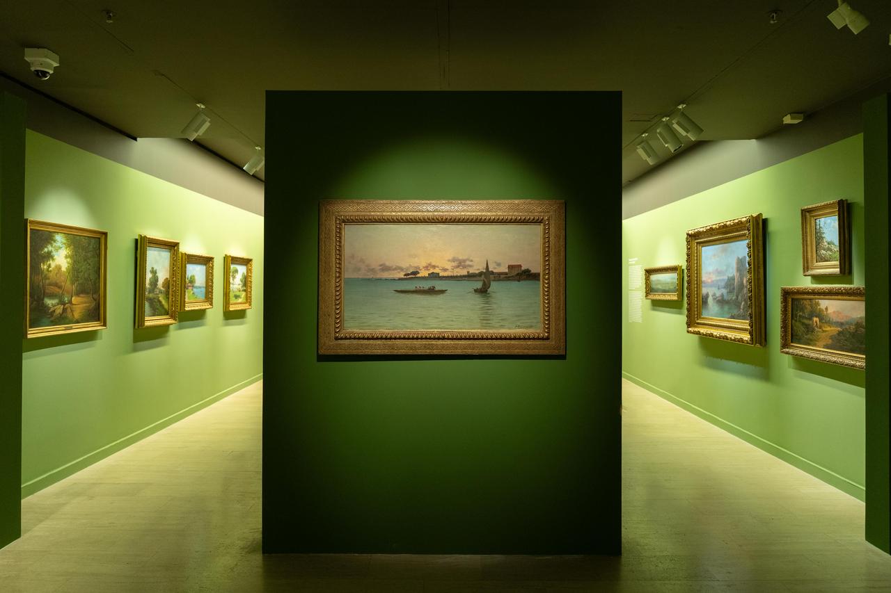 A central gallery view shows selected works from the updated painting collection at Sakip Sabanci Museum, Istanbul, Türkiye, March 18, 2026. (AA Photo)