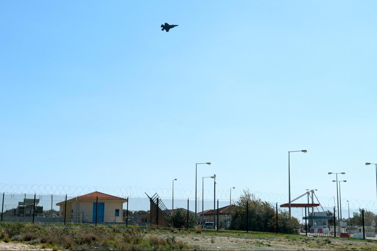 A fighter jet takes off from RAF Akrotiri base following two reported drone attacks near Limassol, Greek Cyprus, on March 2, 2026. (AFP Photo)