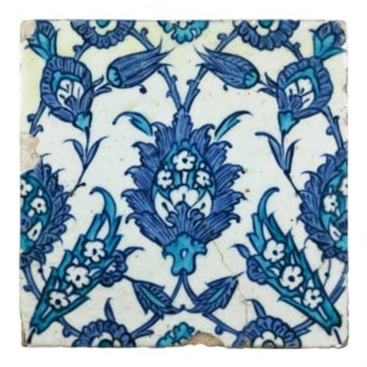 Culture and Tourism Minister Mehmet Nuri Ersoy confirms the repatriation of two 16th-century Iznik tiles stolen from Sultanahmet and Rustem Pasa mosques, Ankara, Türkiye, March 17, 2026. (AA Photo)