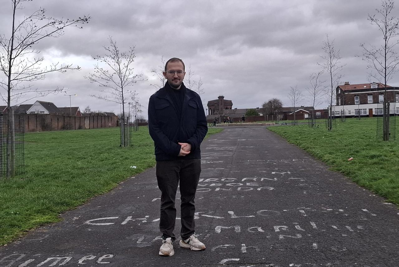 Muhammed Hasanov, a research fellow at Oxford University, became the person to uncover the war cemetery 170 years later after coming across news of Hasan Mehmed’s burial during archival research for his doctoral studies. Liverpool, England, March 18, 2026. (AA Photo)