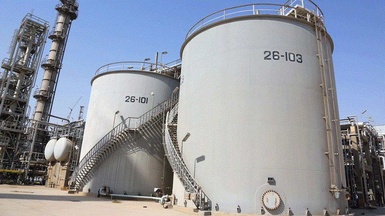 Storage tanks and processing units are seen at Mina Al-Ahmadi refinery complex, in Kuwait. (Photo via KUNA)