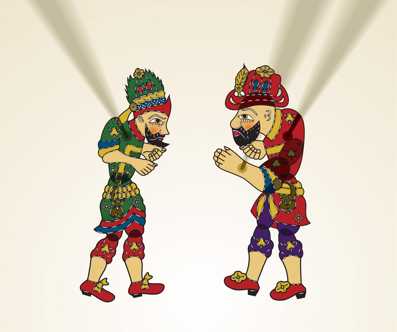 Illustration shows Karagoz and Hacivat, the central figures of traditional Turkish shadow play, Türkiye, accessed on March 19, 2026. (Adobe Stock Photo)