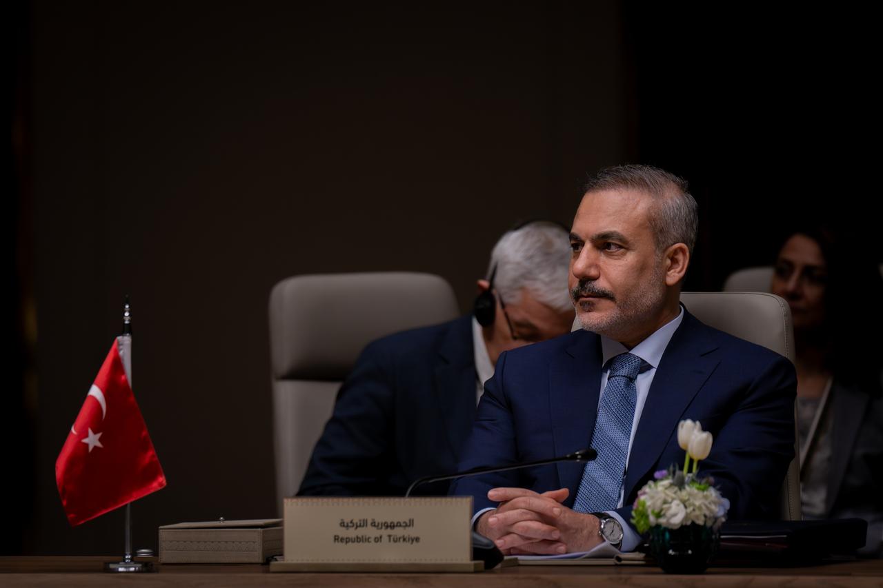 Turkish Foreign Minister Hakan Fidan in Riyadh, Saudi Arabia, on March 19, 2026. (Anadolu Agency photo)